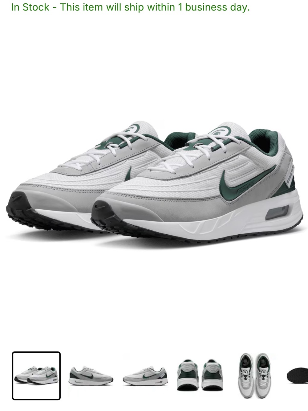 Nike mens ' Sneakers in Gray and Dark Green